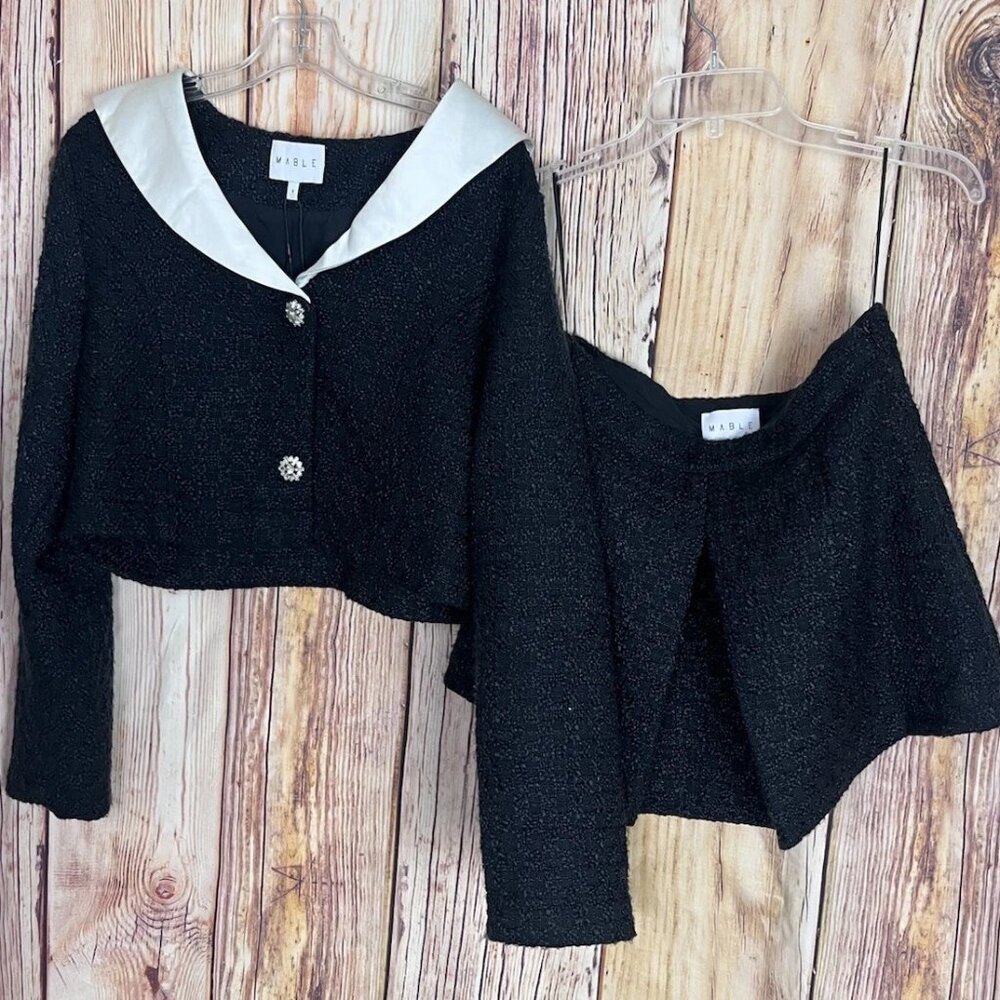 Anthropologie NWT MABLE Skirt and Top Matching Set Size Large